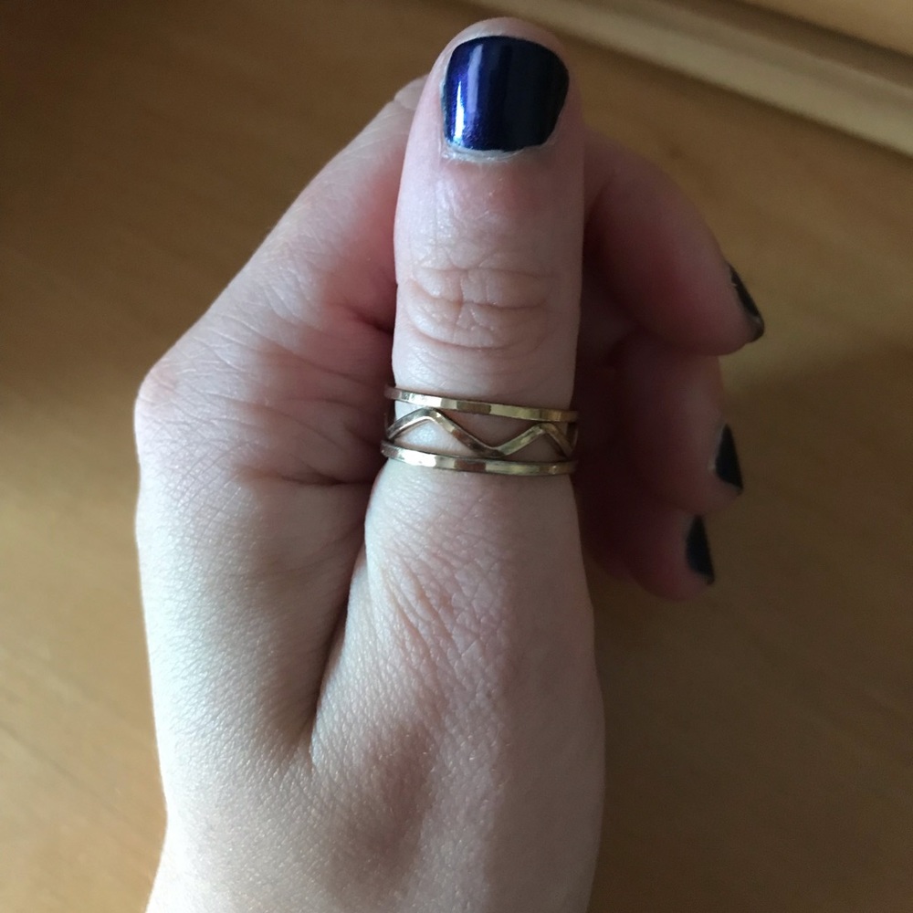 Chevron Ring Set - Picture 2 of 3